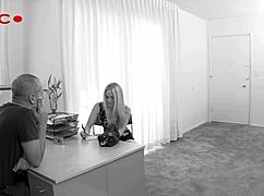 Tiny Blonde Kendi Takes Massive White Dick!