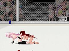 Princess Ember Battles Isabel in Street Wrestling Catfight