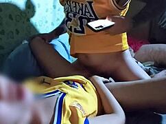 While on a call with her boyfriend, the petite Asian boardmate gets fingered and fucked missionary style in homemade creampie action, moaning loud and almost getting caught