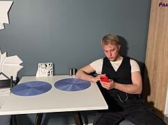 sweet sara bork takes a call from her player friend who then fucks her hard in tan pantyhose