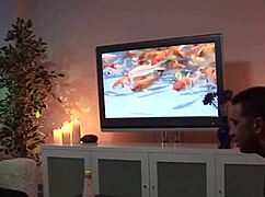 blonde experiences double penetration in group sex with anal