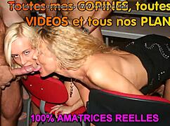 Blonde MILF Uses Dildo Outdoors Before Public Orgy At Work!