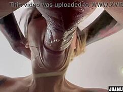 Cuckold Husband Films Hot Mulatta Fucked By Well-Hung Porn Actor - Cum In Mouth Finish With Big Tits And Ass