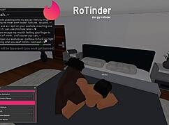 Roblox character plays as slut in roleplay with big black cock