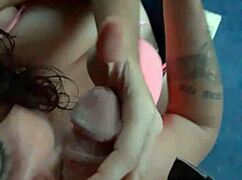 Husband joins wife watching porn