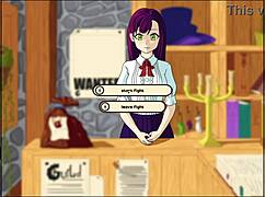 Getting the tutorial girl topless! Clothes ripped off in monster girl incursion!