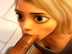 real teen elsa from frozen makes porno with bbc in public bathroom, cumshot?
