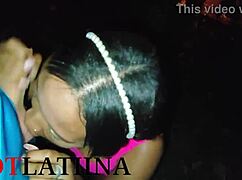 Indian Cousin Swallows Milk in Public Outdoor Setting in Medellin, Colombia.