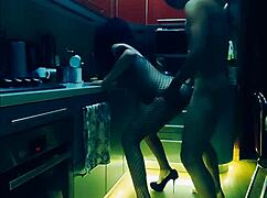 Cute Slender Wife Intense Kitchen Fucking