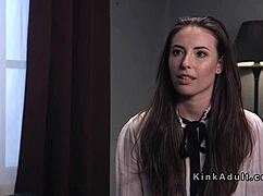 Tied Up Brunette Receives Flogging And Anal Treatment