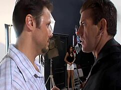 Blonde mom in lingerie gets bent over for assfucking, fingering, and cumshot