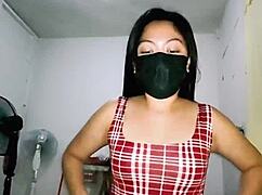 this asian housewife gets her thick pussy fucked by friend's husband 😈