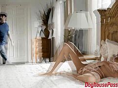 My big cock roommate pounded my shaved pussy