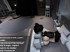 roblox cum loving slut ends up soaked in sex with big ass