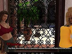 Brunette with big tits plays sandstorm game part four