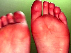 white girl shows off her feet in socks for cash, toes and all