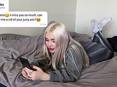 Young blonde amateur with big tits rides cock doggystyle. She swallows cum.