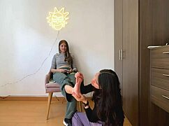 Hot colombian latinas engage in fetish lesbian sex with face sitting.