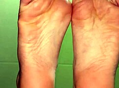 white girl shows off her feet in socks for cash, toes and all