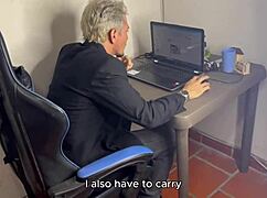 Big-ass secretary earns raise with anal sex!