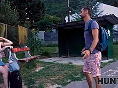 experienced man satisfies blonde gf for cash!