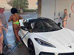 Kora Bell, Angel Minx, and Duchess Coco, sucking and fucking Jasper Woodcock in the public carwash?