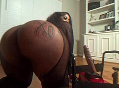 Oh no! Busty Ethiopian babe taps out on big dick!