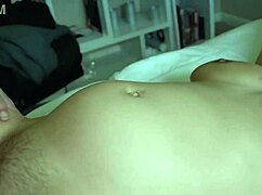 Creamy pregnant belly and cum on her