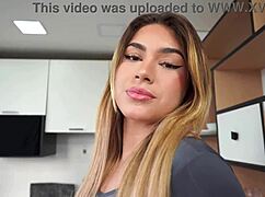 Beautiful 20-Year-Old Blonde Brazilian Fitness Model Gabily Castro Gets Fucked by Three Huge Cocks in Dap Pissing Blonde Interracial Scene with No Pussy Action Ob517