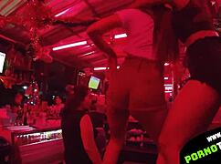 asian bar girl dancing
