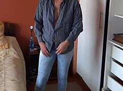 Real Hidden Camera With Beautiful Stepmother She Gets Excited As Always And Starts Touching Herself