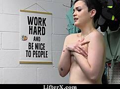 Young Amateur Thief Gets Dominated By Cop In Strip Search And Fucked In Office - Lifterx