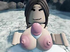 In The Outdoor Hot Spring With An Asian Baddie Sex With A Follower 9 Session