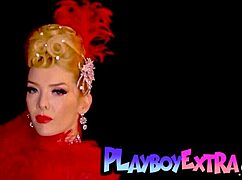 miranda skinny big boobed blonde milf shines in slutty burlesque