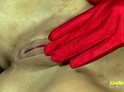 Slutty brunette Santa bends over for deepthroat and creampie. Christmas cunt stuffing action.