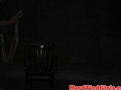 tiedup sub endures rough domination by black dom in bdsm bondage