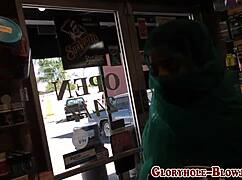 i love how the arab babe sucks the black rod eagerly