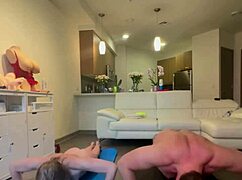After Intense Naked Workout, Suck Thick Cock In Shower