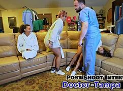 dr tampa checks aria nicole during her yearly physical in florida