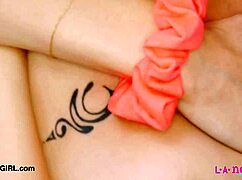 adorable blonde beauty shows her body in photoshoot