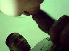 White girl enjoys BBC while husband watches