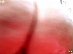 Cowgirl riding a big dildo and oiling my body in the forest 😍