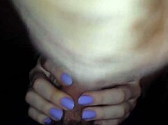 sexy redhead young girlfriend giving a suggestive blowjob to her boyfriend