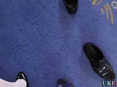 Older British woman with cum in mouth