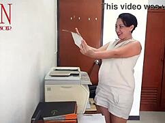 sexretary security cam in office stupid secretary scanner scans boobs and pussy