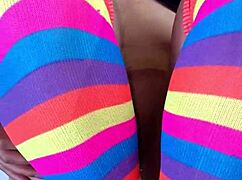 Petite latina teen with big tits feels intense pleasure from missionary creampie after college