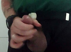 Security guard says, I'm masturbating in the mall bathroom.