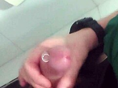 Security guard says, I'm masturbating in the mall bathroom.