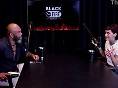 Annie Clementine explores vampire fantasies with couples and followers in sheer red