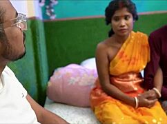 Desi innocent wife shared by unlucky husband on ranch